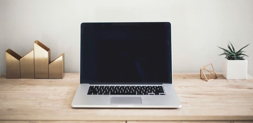 Business owner reviewing their website on a laptop